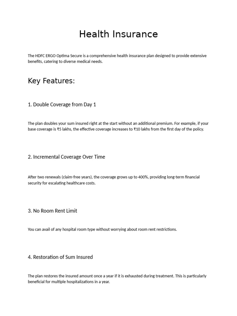 Health Insurance | PDF