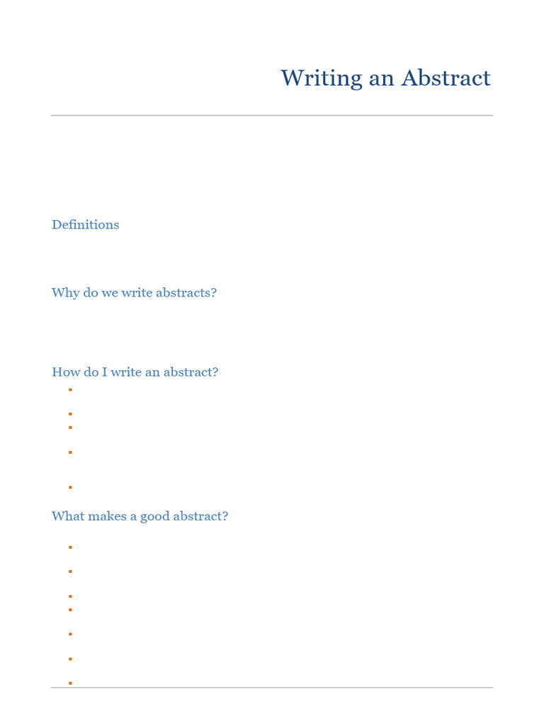 How to Write an Effective Abstract | PDF | Abstract (Summary) | Salmon