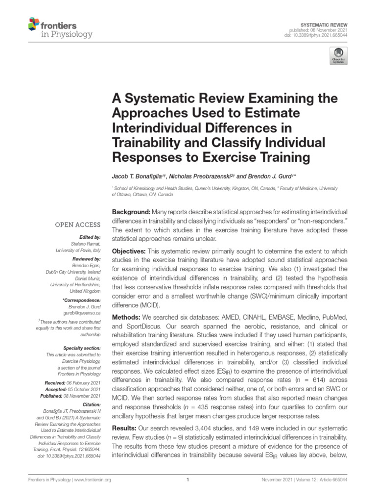 A Systematic Review Examining The Approaches Used To Estimate ...