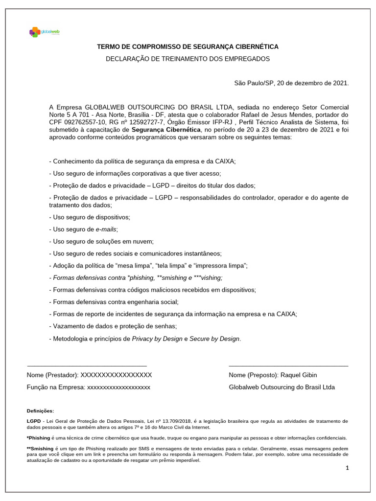 Treinamento em Segurança Cibernética | PDF | Segurança de computadores ...
