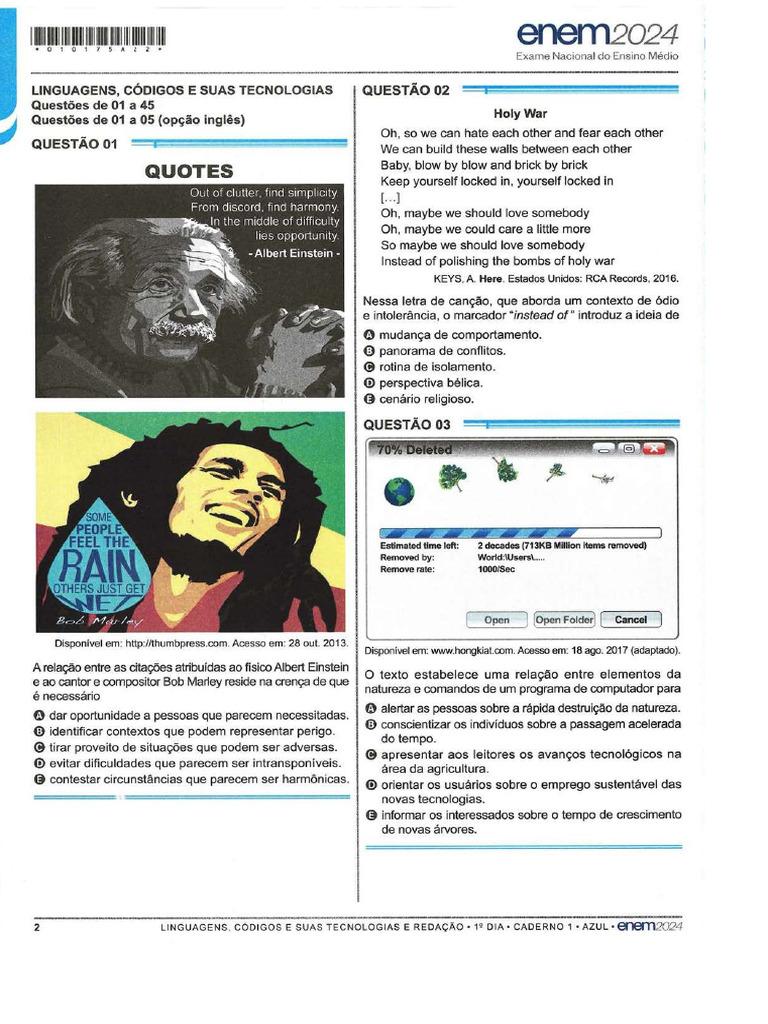 ENEM 2024 Inglês | PDF