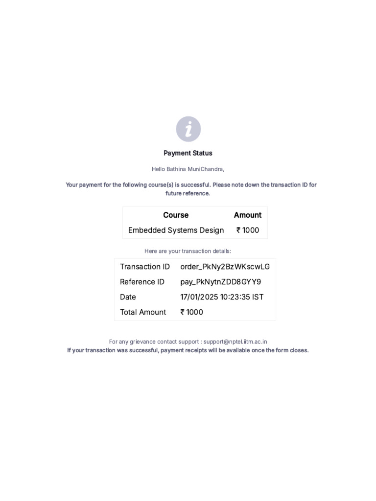 Payment Status | PDF