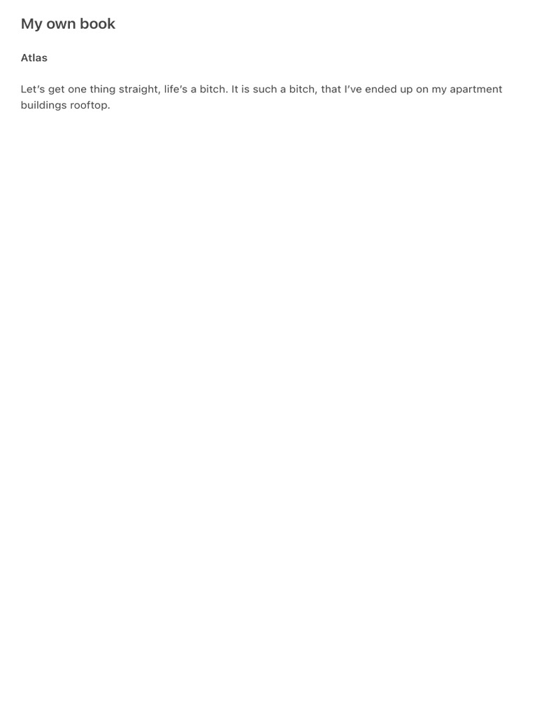 My Own Book | PDF