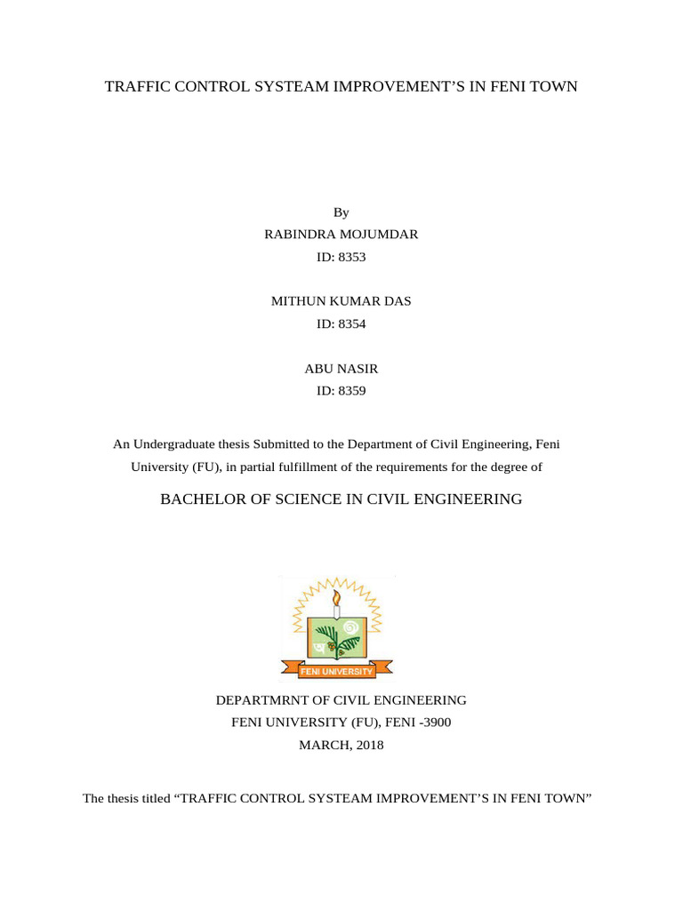 Traffic Control System Enhancements Feni | PDF | Interchange (Road ...