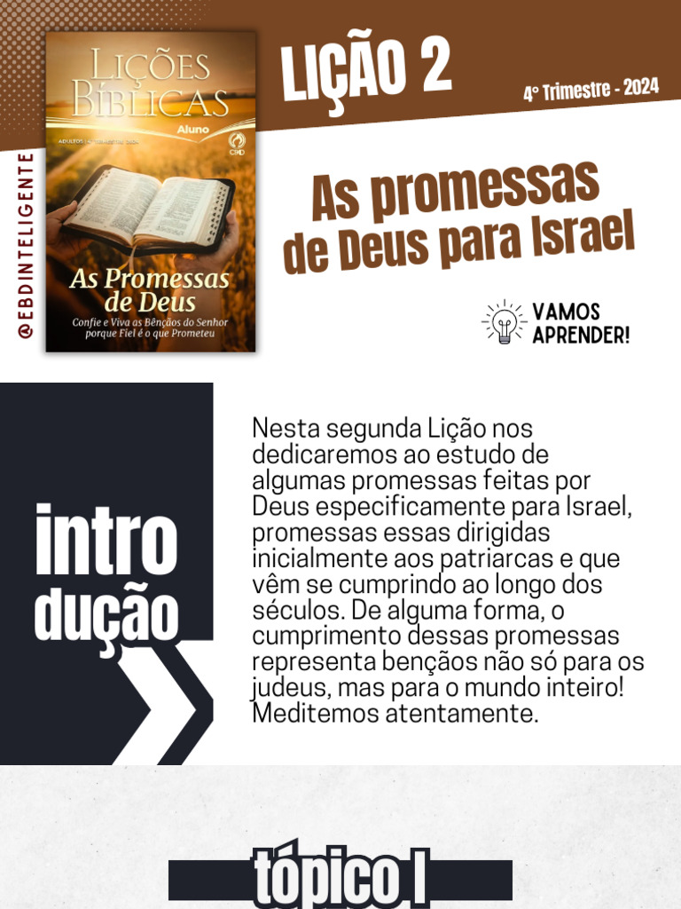 Promessas de Deus a Israel: Estudo Bíblico | PDF | Abraão | Isaac
