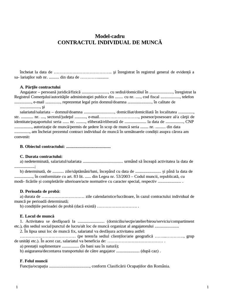 Model Contract - Dec - 22 | PDF
