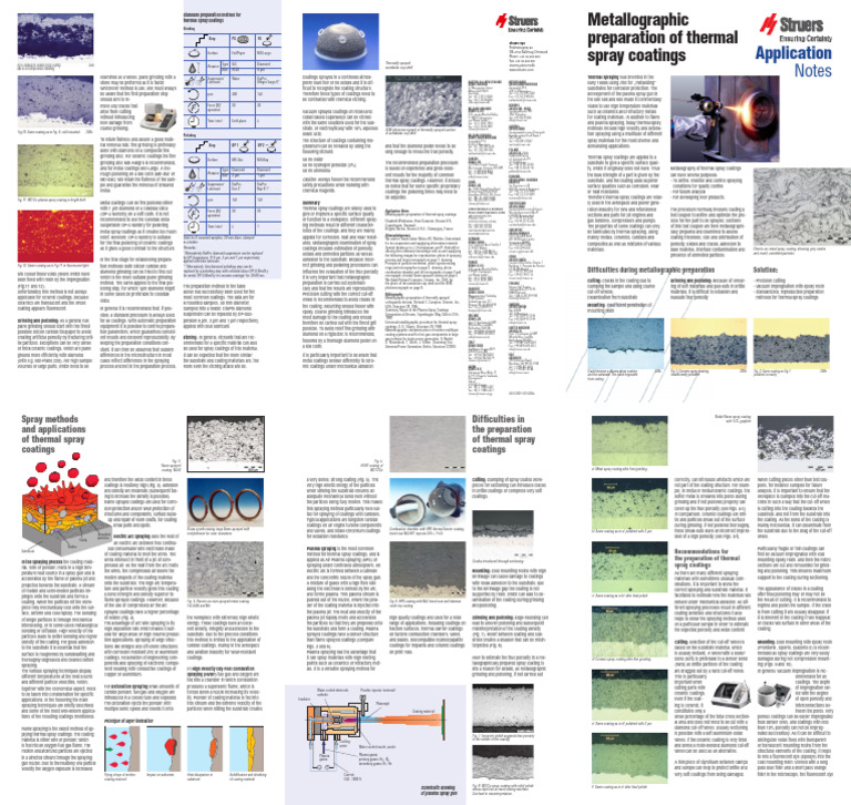 Thermal Spray Coatings Preparation Guide | PDF | Coating | Ceramics