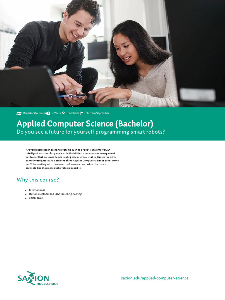 Applied Computer Science at Saxion | PDF | Embedded System | Computer ...