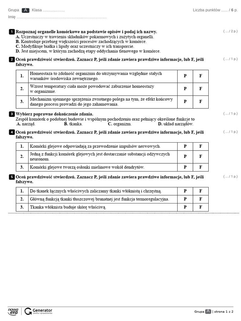 Kartk%C3%B3wka - Organizm cz%C5%82owieka jako funkcjonalna ca%C5%82o%C5 ...
