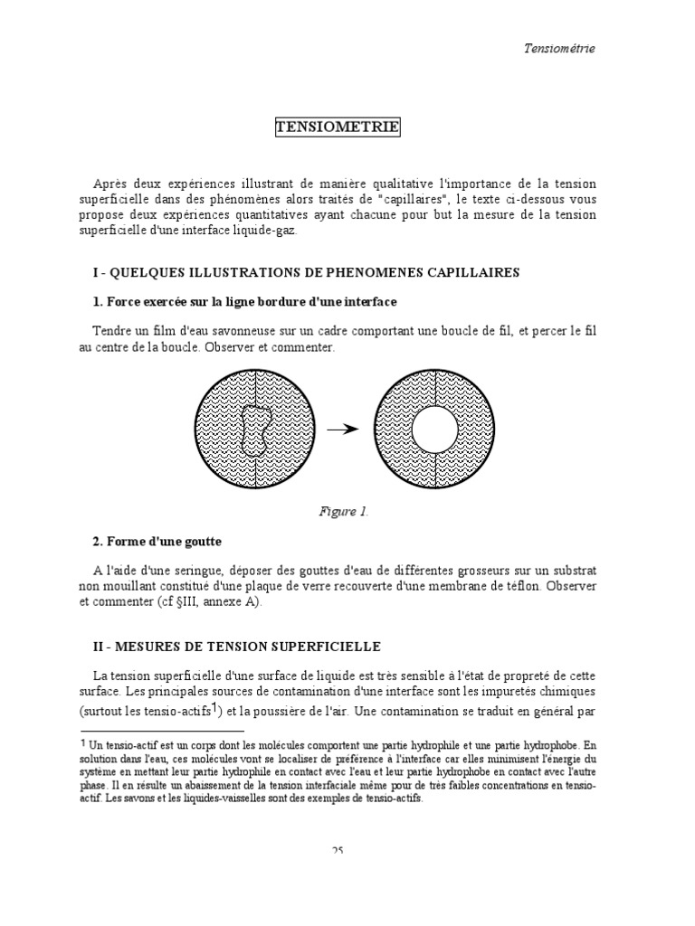 Dispositif de mesure de la tension superficielle