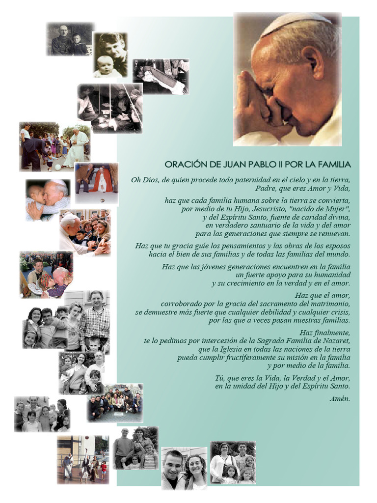 Oración por la unidad familiar y amor | PDF
