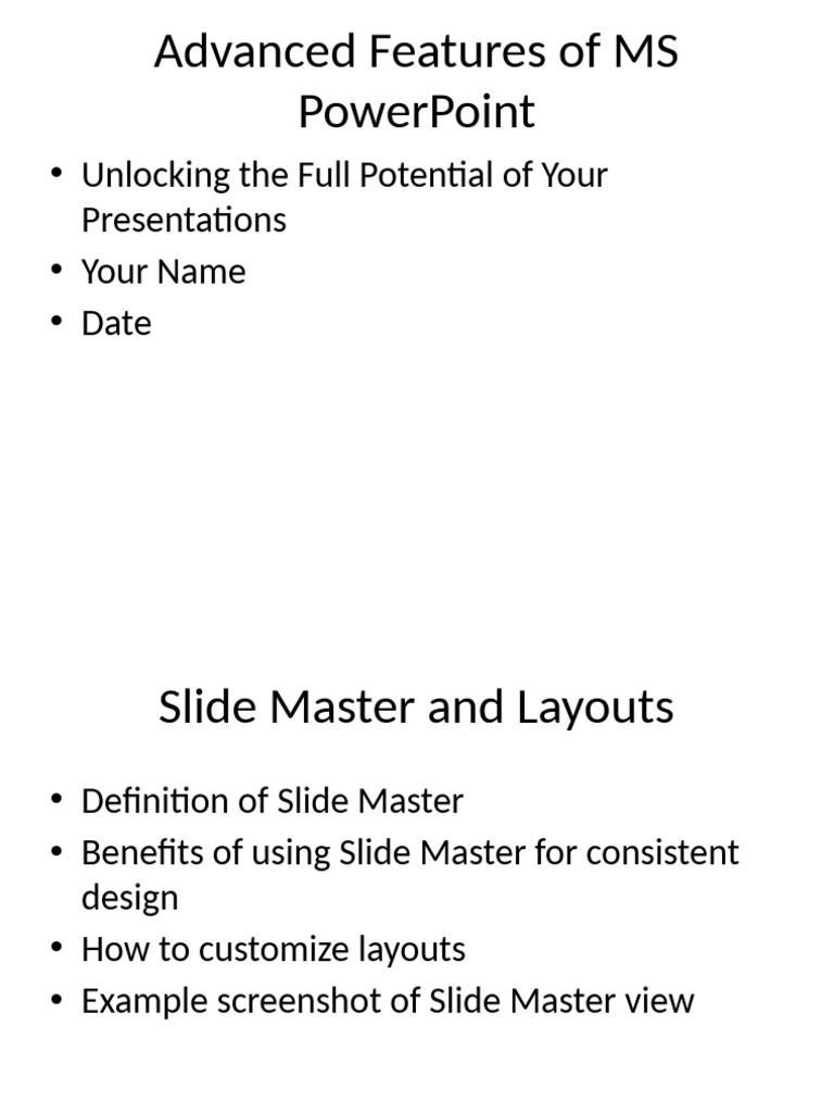 Advanced Features of MS PowerPoint | PDF