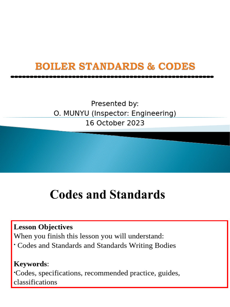 Understanding Engineering Standards and Codes | PDF | Boiler ...