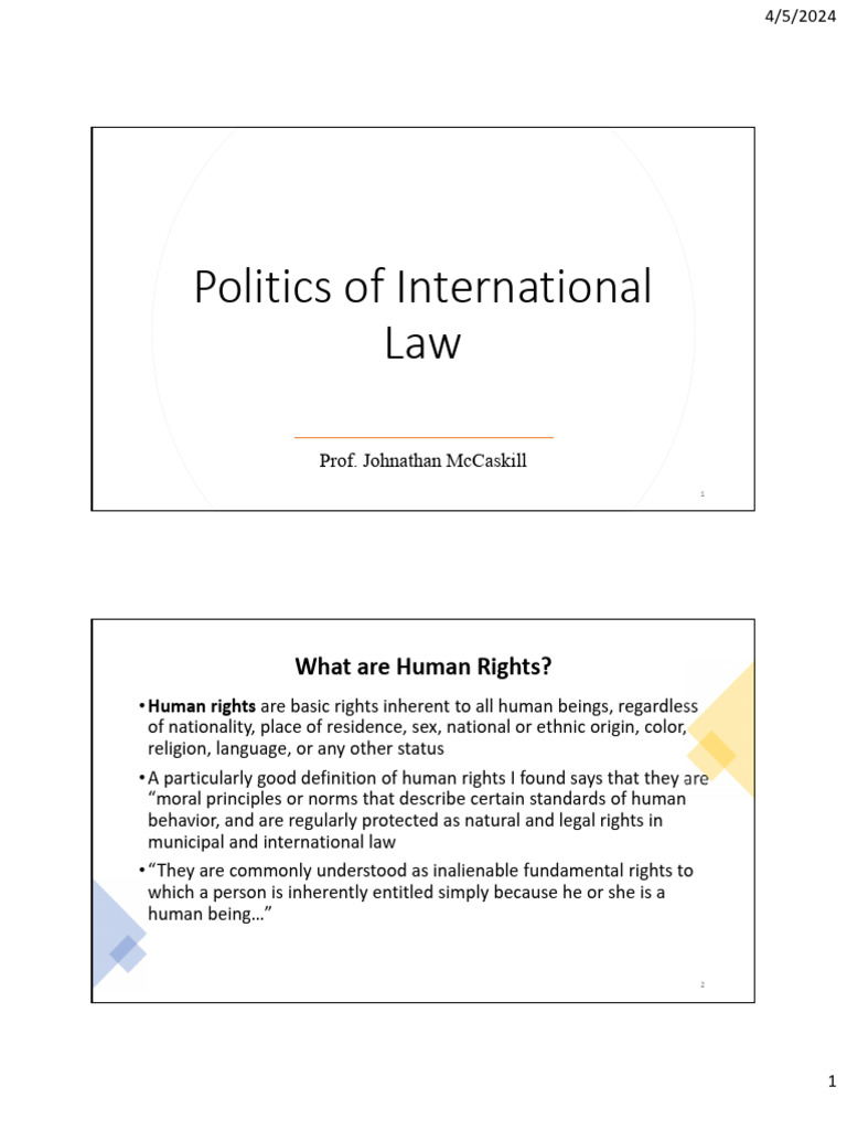 Understanding Human Rights Law Basics | PDF | Treaty | Human Rights