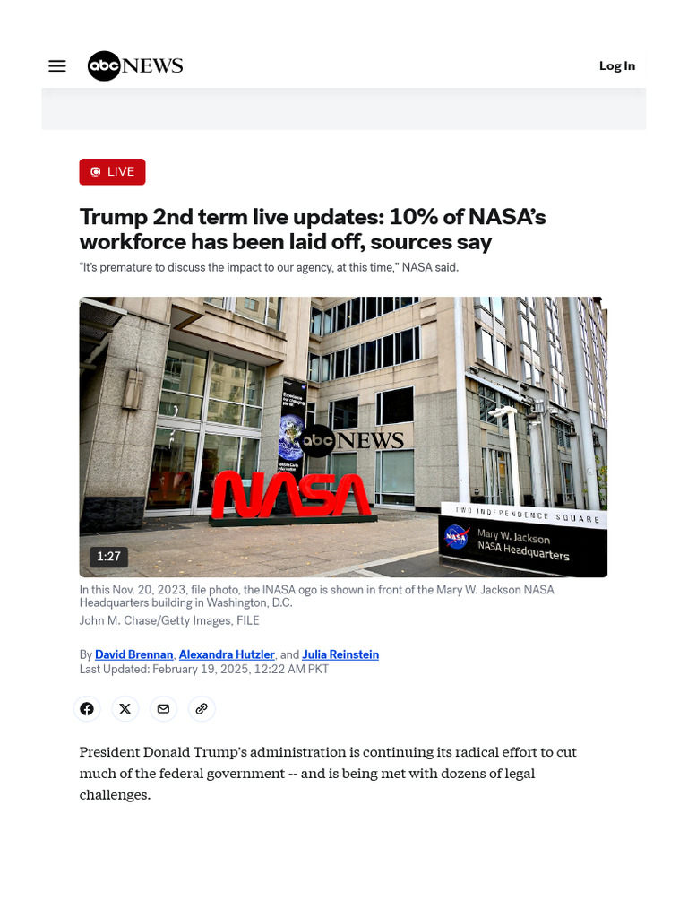 NASA Layoffs Amid Trump Cuts | PDF | Donald Trump | American Government
