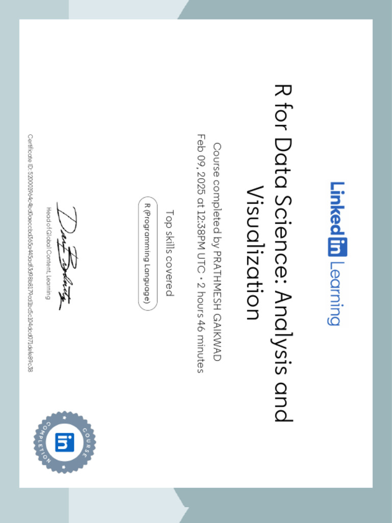 BCA2302338 - R Programming - Linkedin | PDF