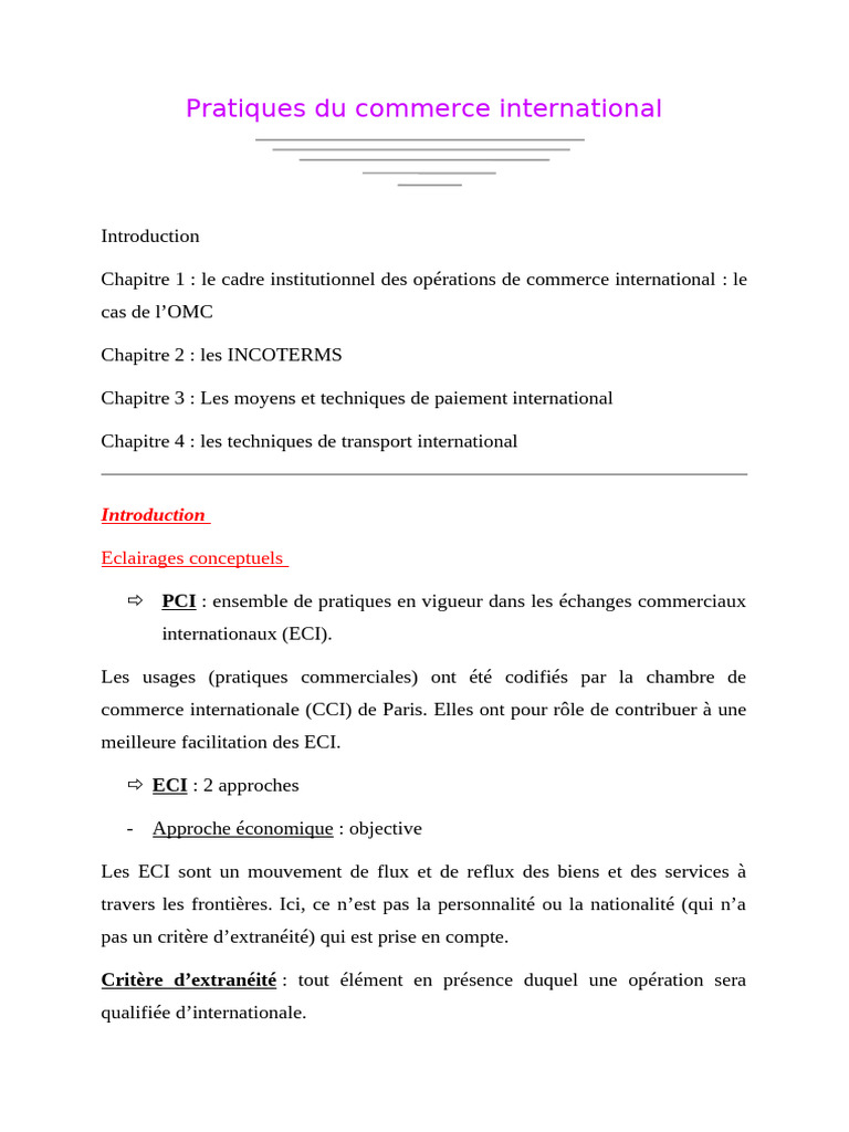 Pratiques du Commerce International | PDF | Arbitrage | Accord général ...