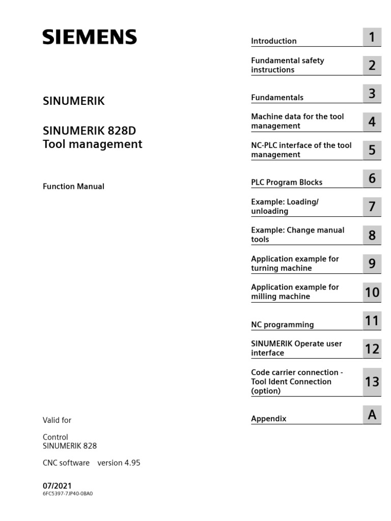 828D Tool Manage FCT Man 0721 en-US | PDF | Parameter (Computer ...