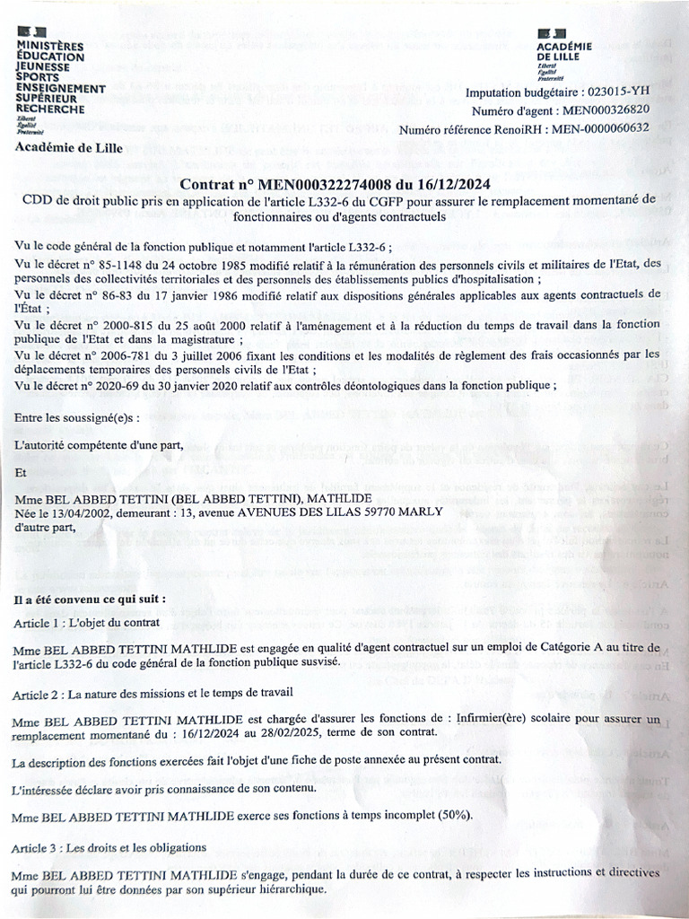 Contrat Ide | PDF