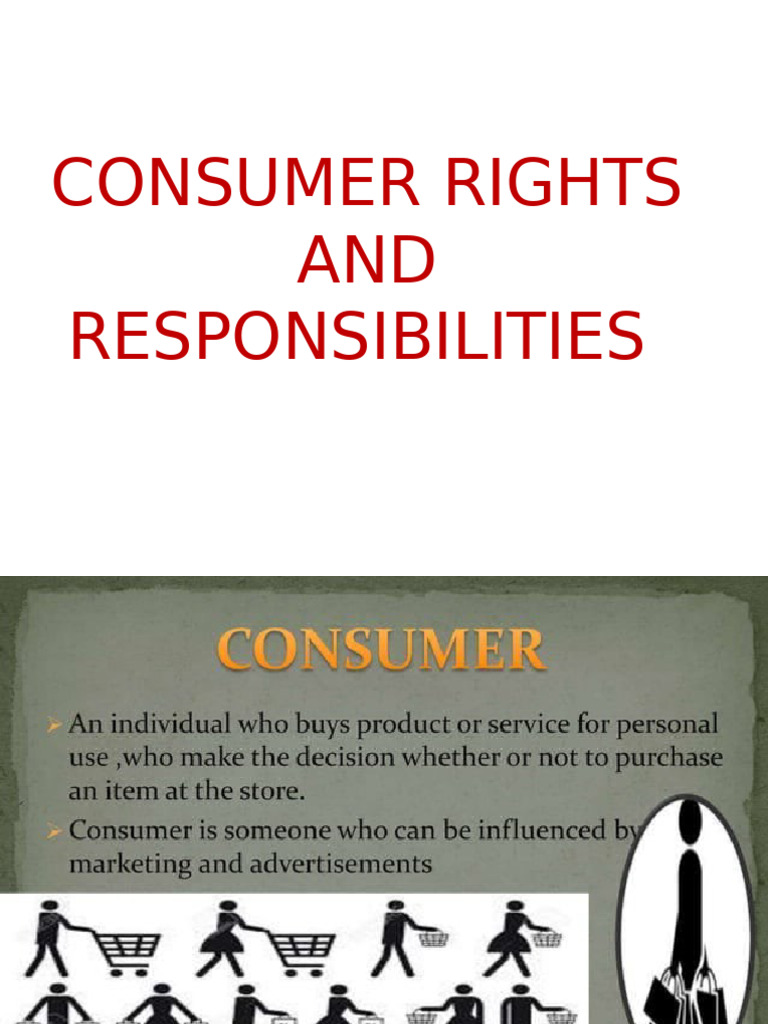 Consumer Rights AND Responsibilities | PDF
