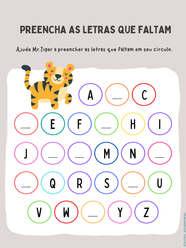 Preencha as Letras Que Faltam | PDF