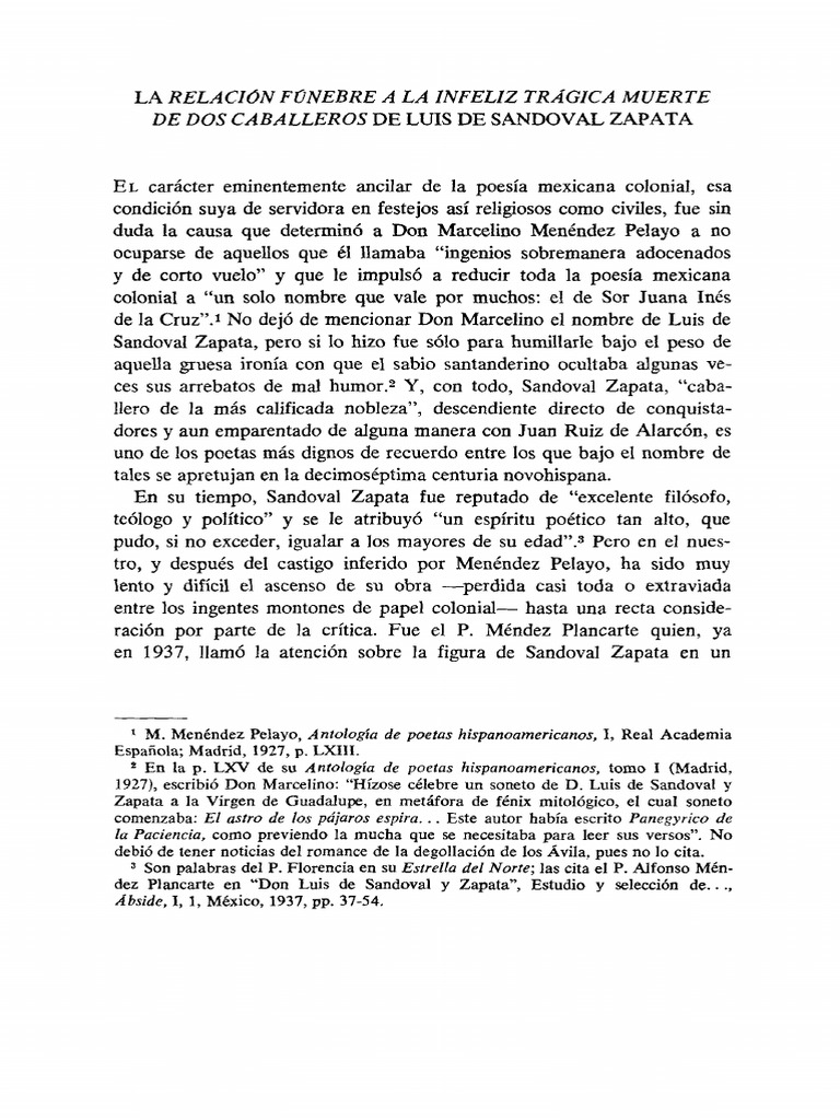La Relacion Funebre A La Infeliz Tragica Muerte de Dos Caballeros de ...