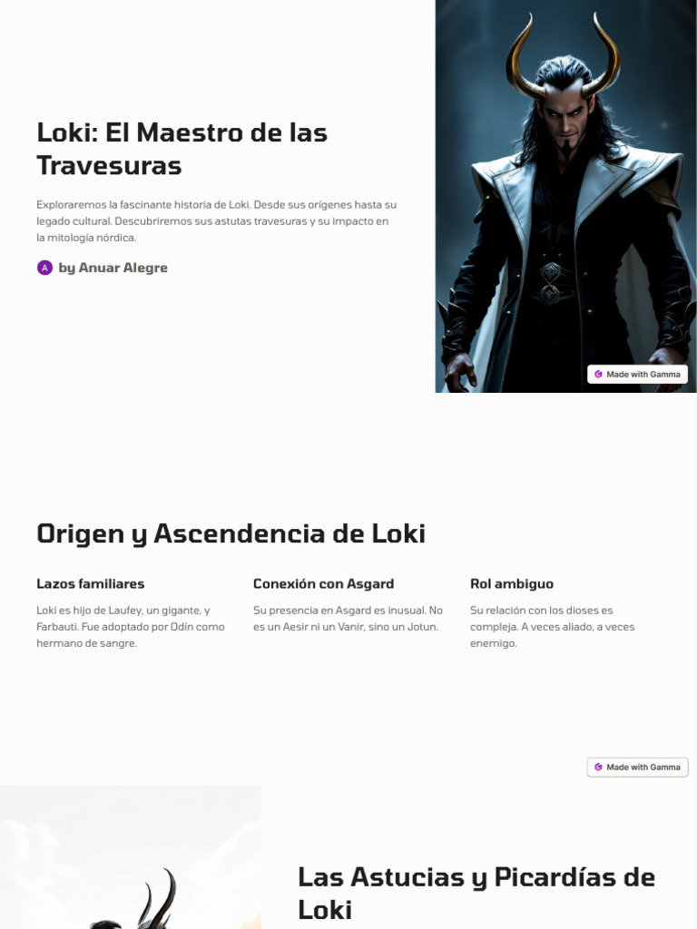Historia y Legado de Loki en Mitología | PDF | Loki | Mitología nórdica