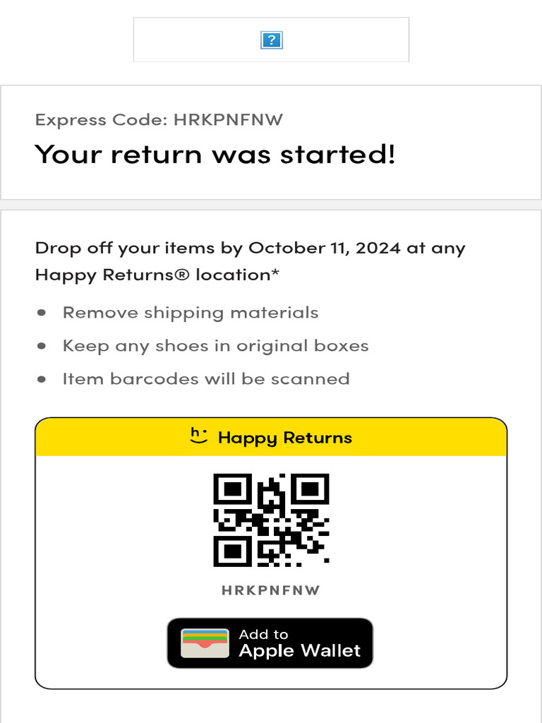 Earth Shoes Return Instructions | PDF