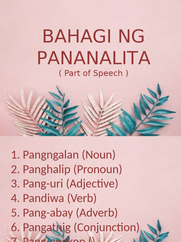 Bahagi NG Pananalita | PDF