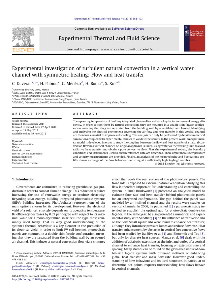 Experimental Investigation of Turbulent Natural Convection in A ...
