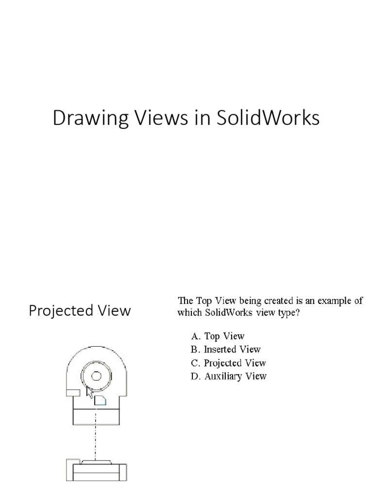 SolidWorks Drawing View Types Guide | PDF