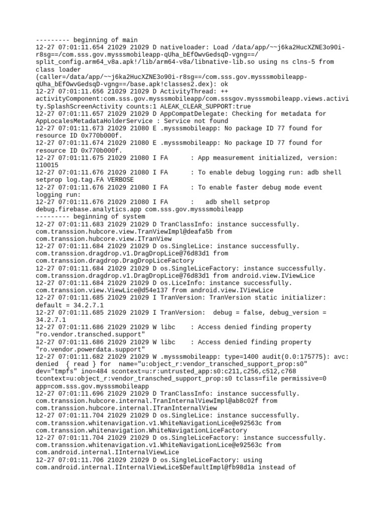 SSS Mobile App Log Analysis | PDF | Information Technology | Computer ...