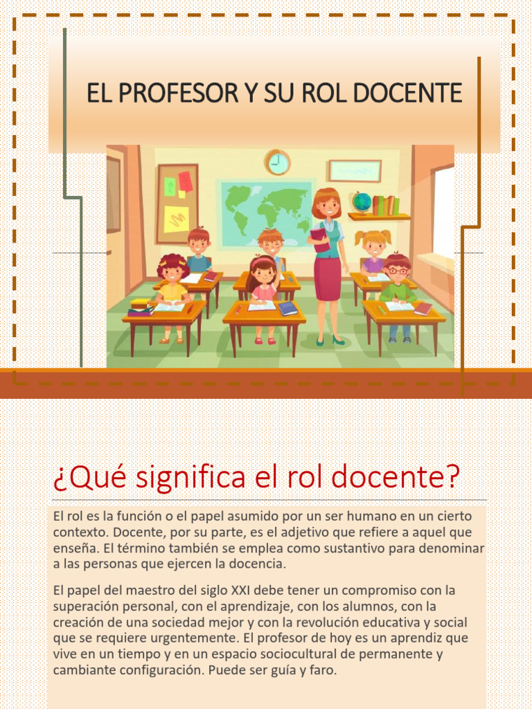 Rol del Profesor en la Educación Actual | PDF | Maestros | Enseñando