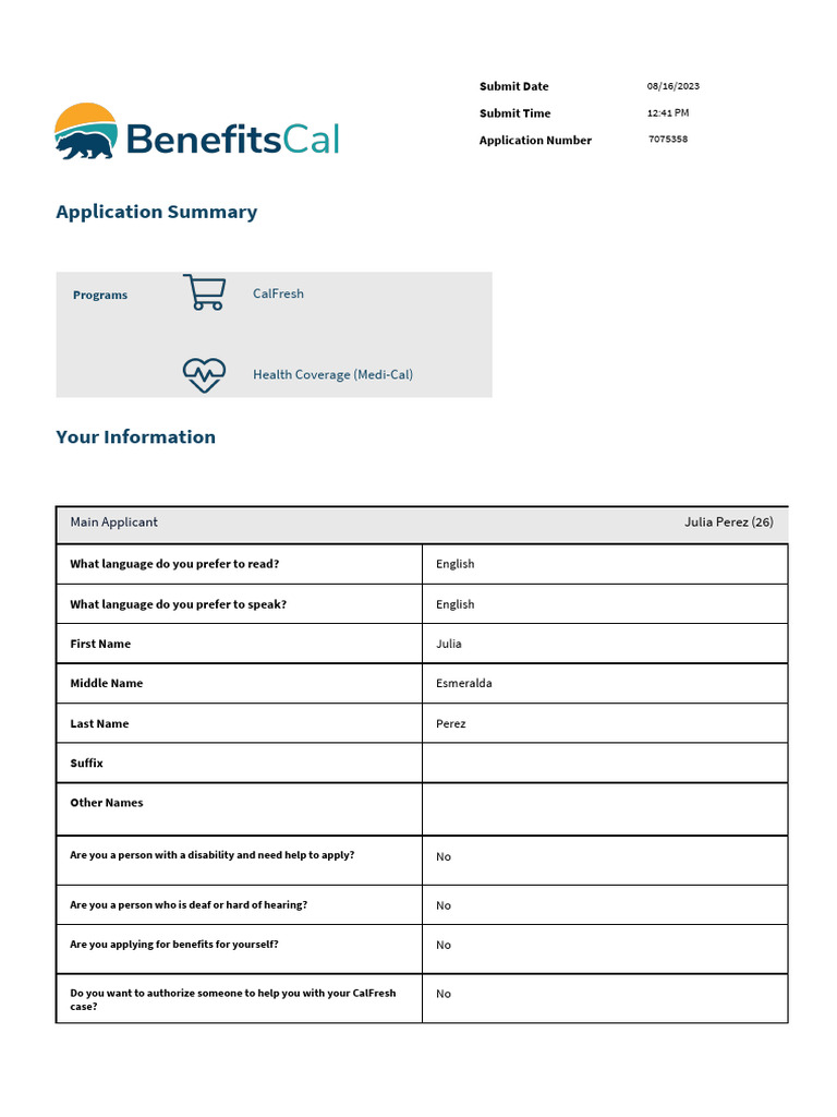 CalFresh and Medi-Cal Application Details | PDF | Hispanic And Latino ...