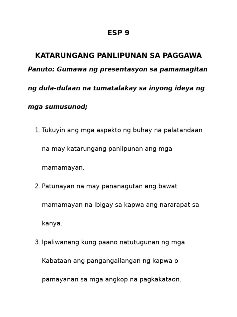 Activity ESP 9 | PDF