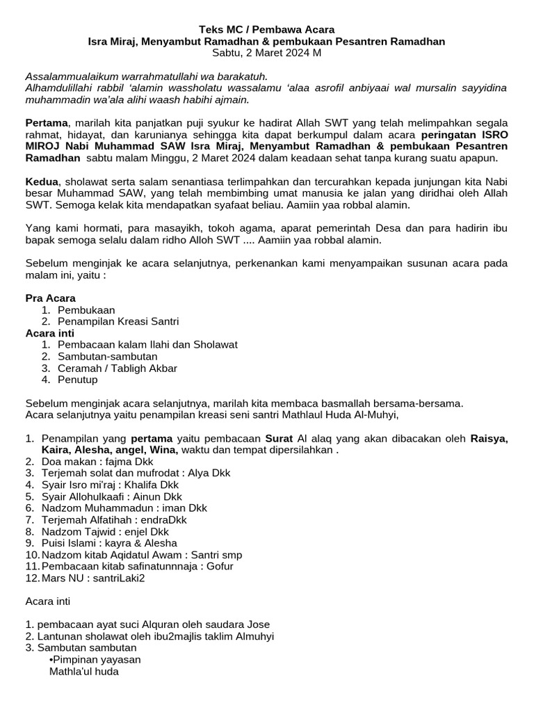 Teks MC | PDF