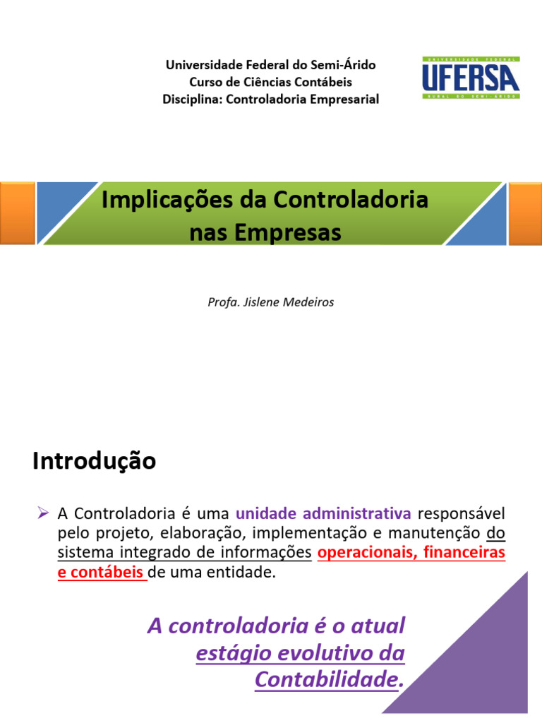 Implicações da Controladoria Empresarial | PDF | Contabilidade ...