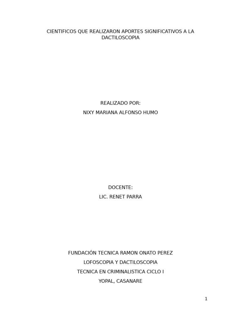 Cientificos Que Realizaron Aportes Significativos A La Dactilos | PDF ...