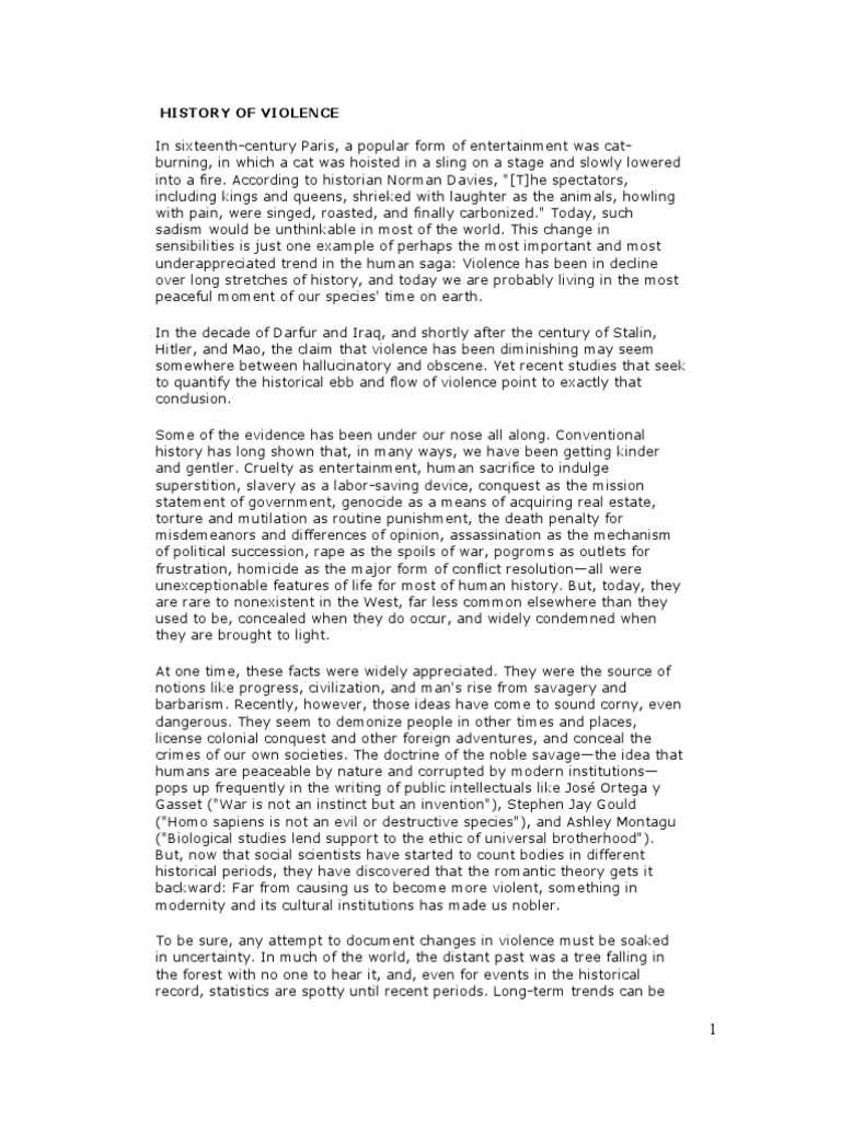 A History of Violence PDF Violence Crime Thriller