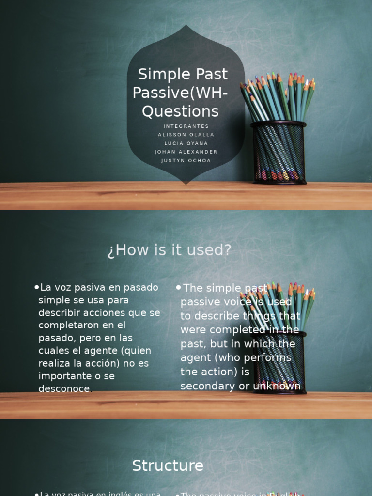 Simple Past Passive Voice Guide | PDF | Verb | Linguistic Typology
