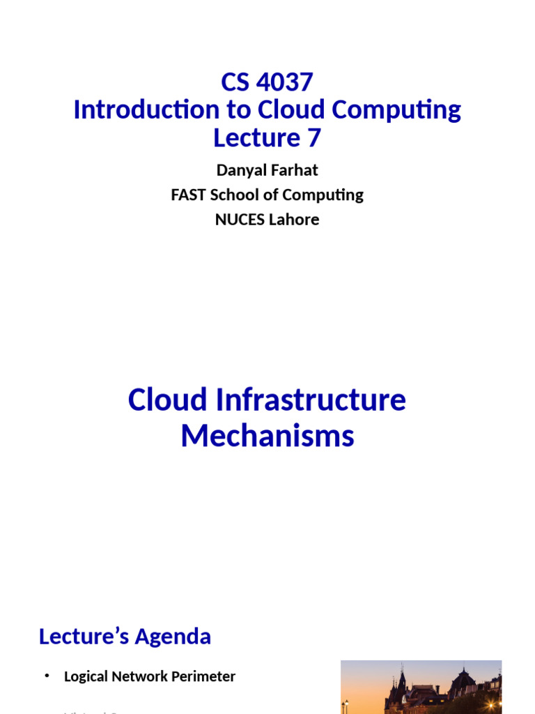 Cloud Infrastructure Mechanisms Overview | PDF | Cloud Computing ...