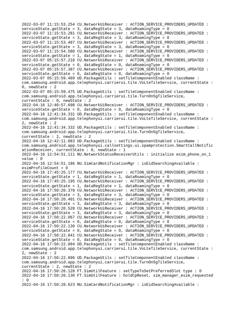 Network State Updates Log 2022 | PDF