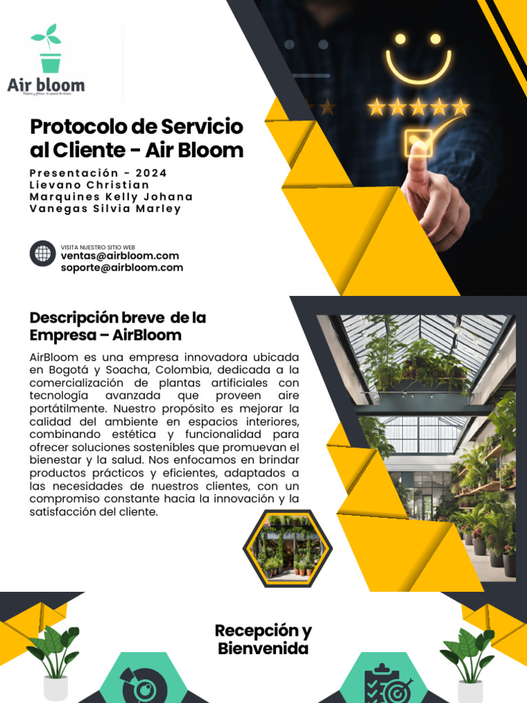 Protocolo de Servicio Al Cliente - Air Bloom | PDF | Cliente | Ventas