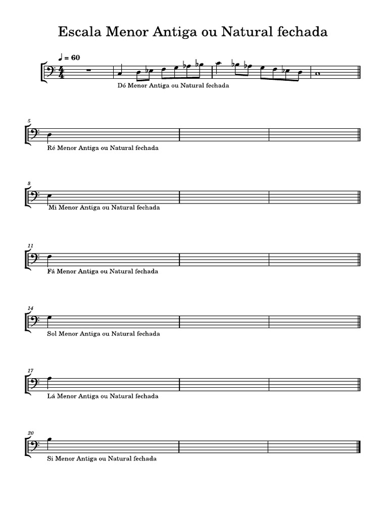 Aula 47a Escala Menor Natural Ou Antiga Fechada Pdf