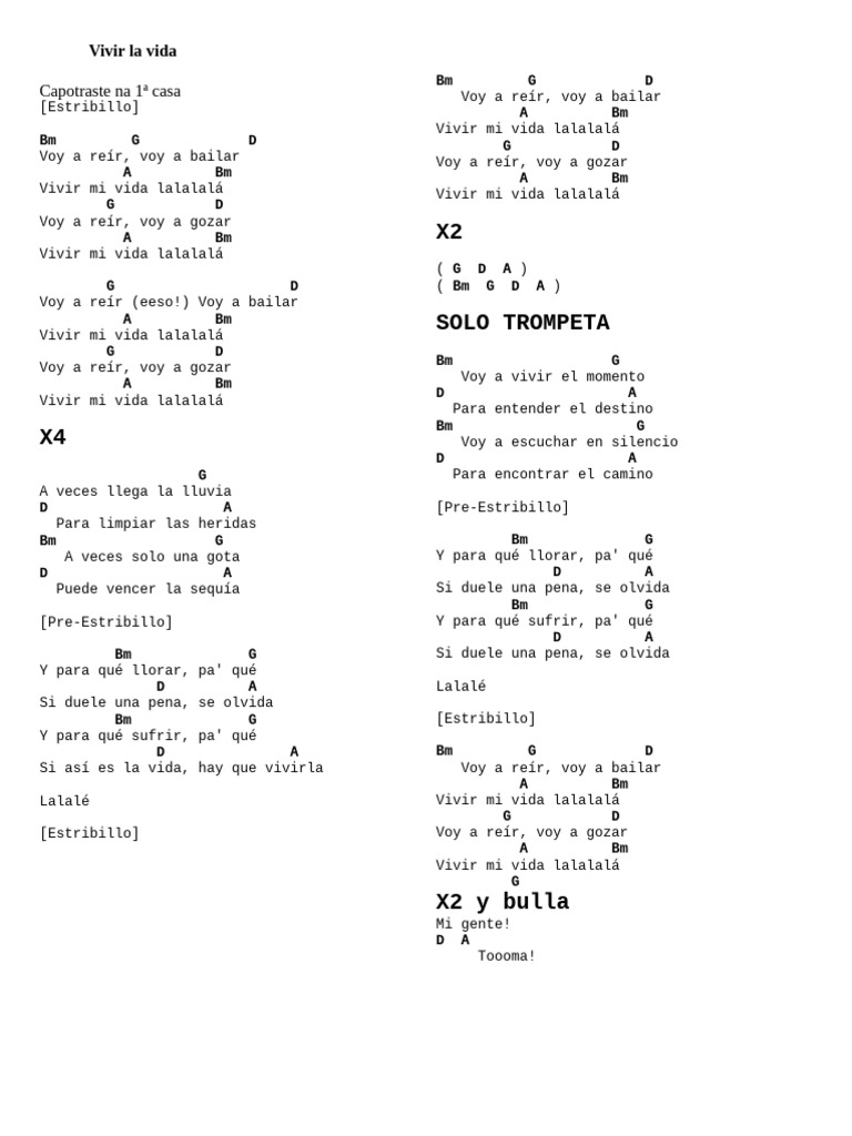 Letras y acordes de 