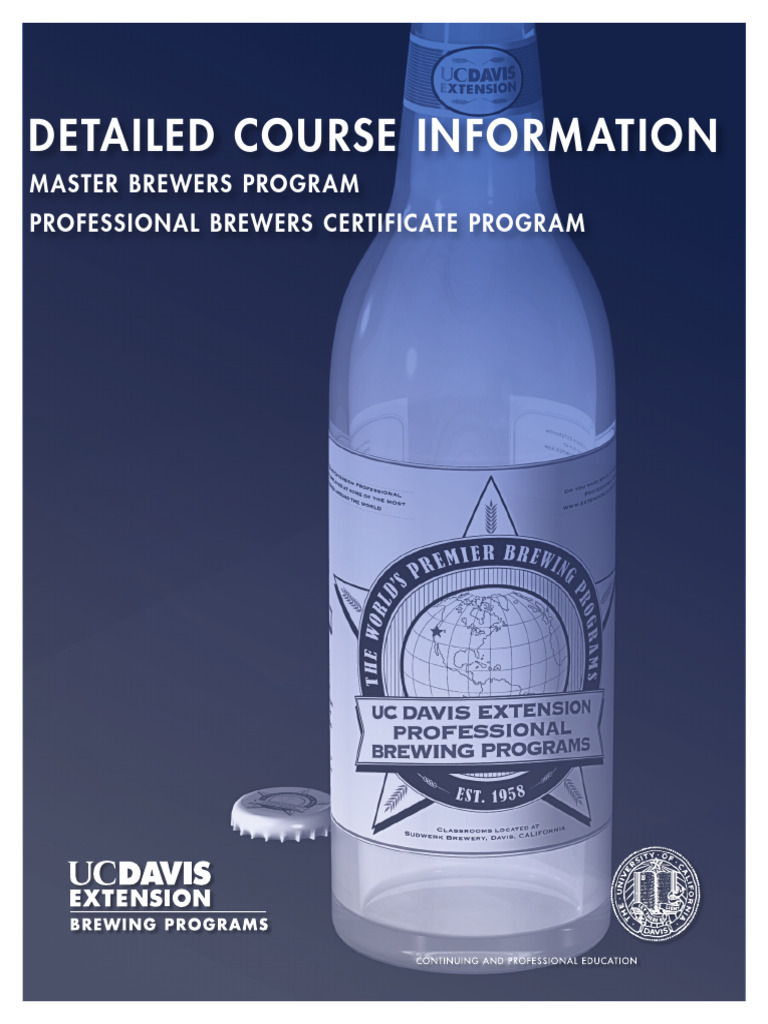 UC Davis Brewing Programs Overview | PDF | Brewing | Beer