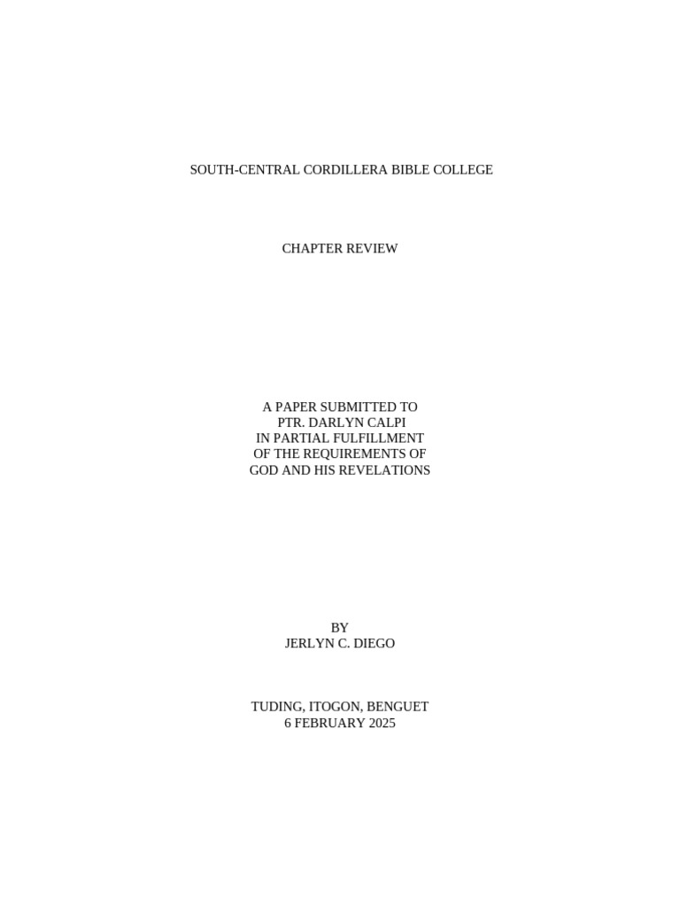 Chapter review | PDF | Biblical Inerrancy | Bible