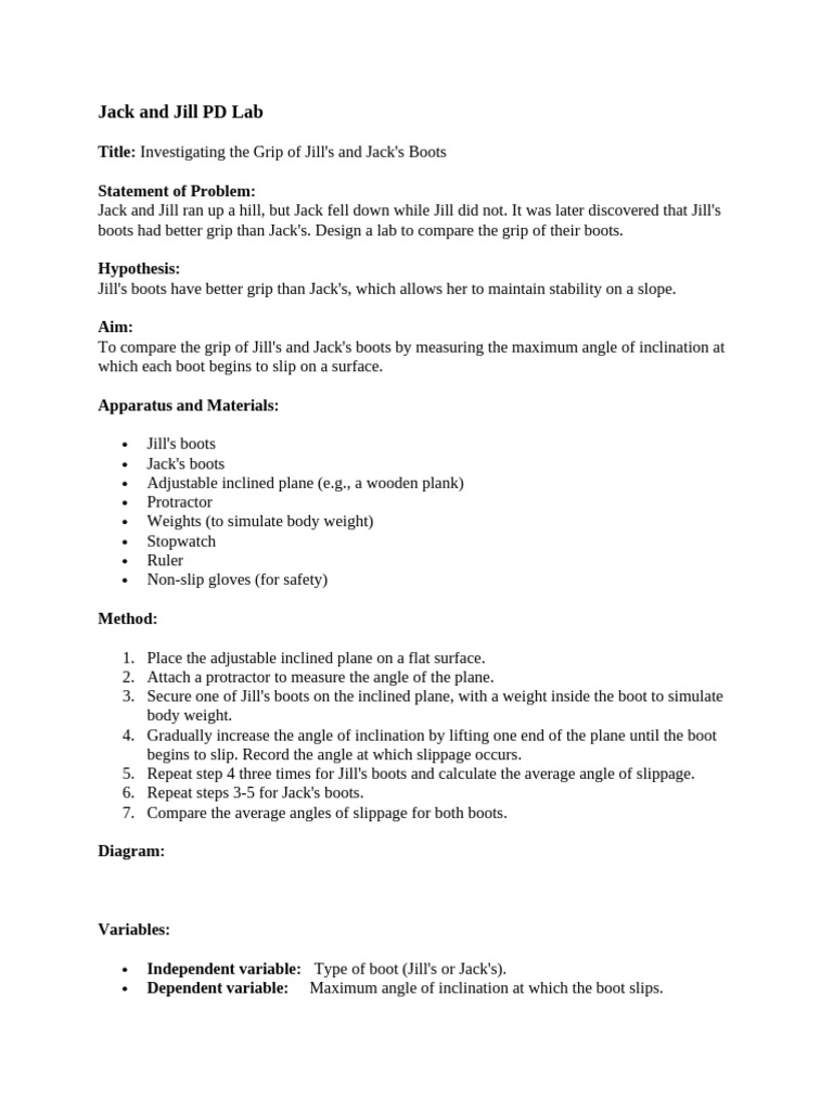 Jack and Jill PD Lab | PDF