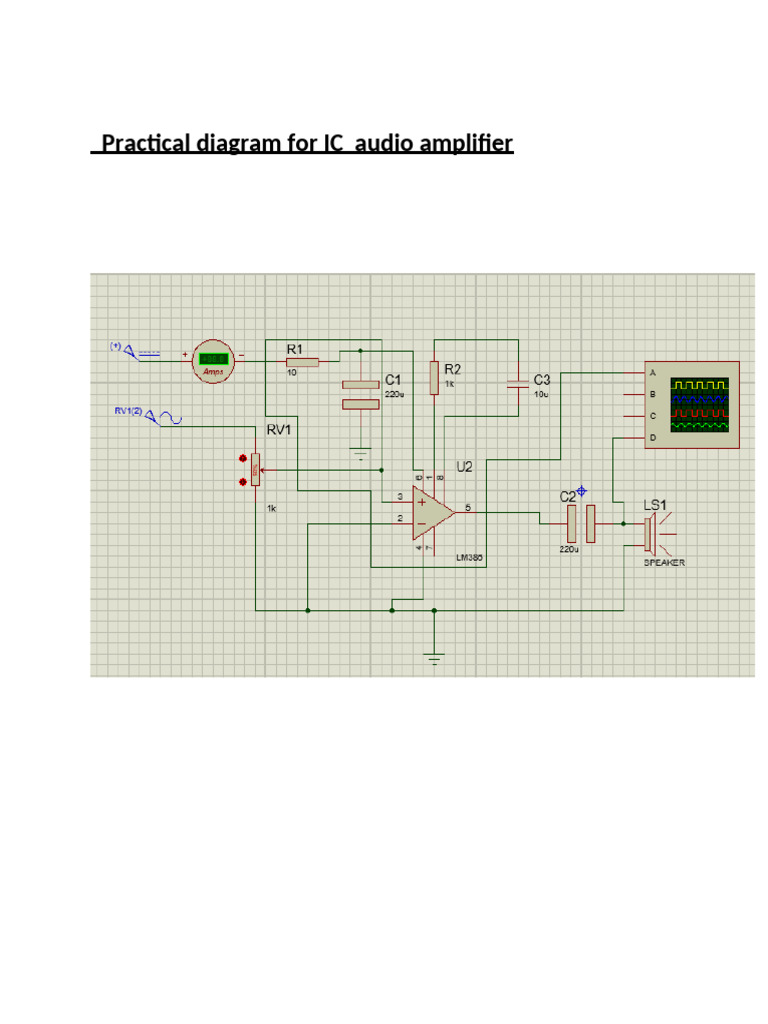 IC Audio Amplifier Diagram | PDF