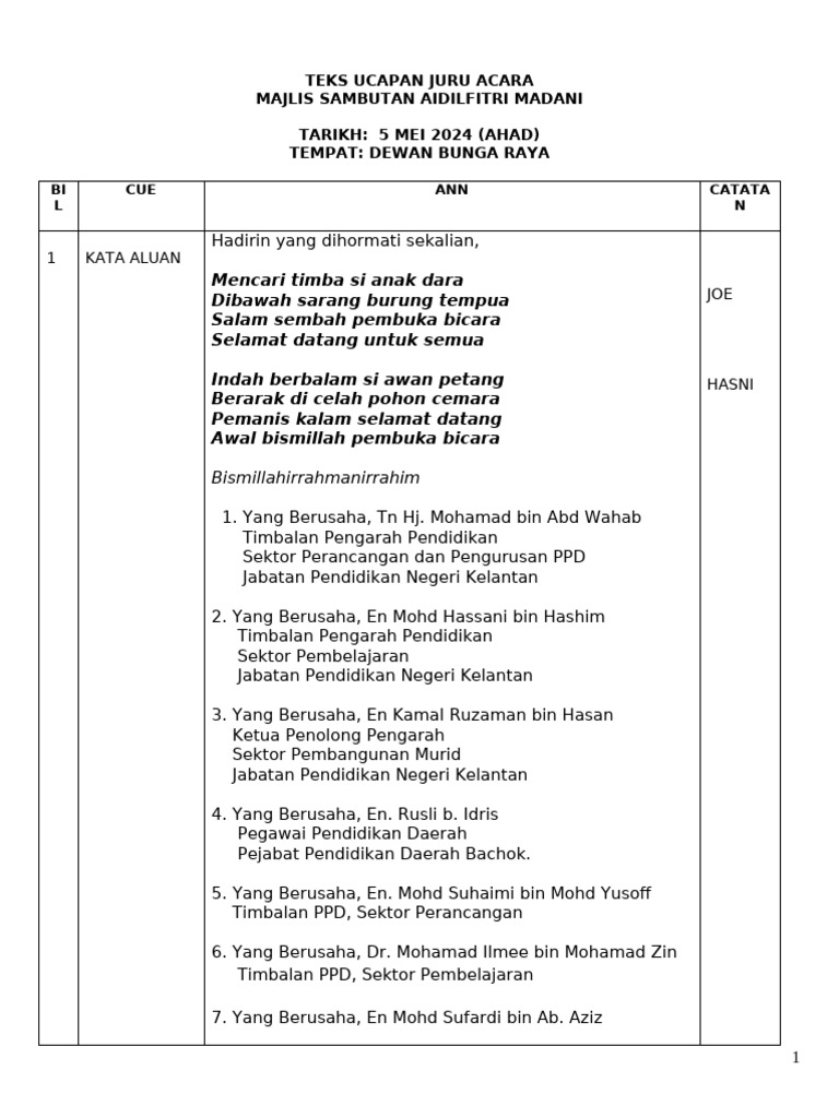 Majlis Raya | PDF